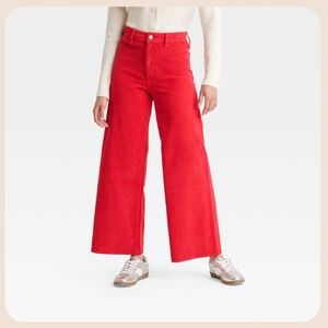 Universal Thread Red Wide Leg Corduroy - Size 14